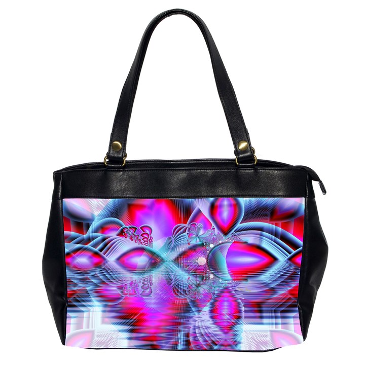 Crystal Northern Lights Palace, Abstract Ice  Oversize Office Handbag (Two Sides)