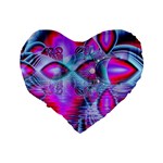 Crystal Northern Lights Palace, Abstract Ice  16  Premium Heart Shape Cushion  Back