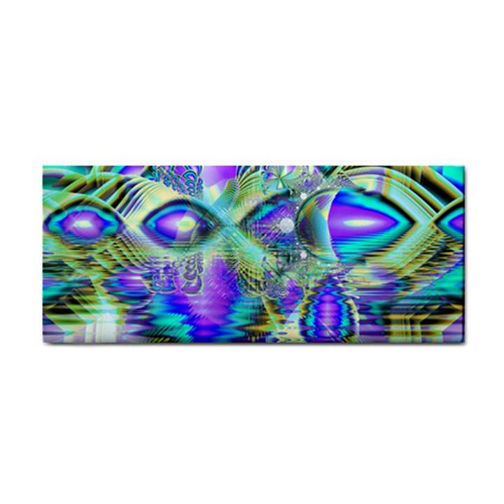 Abstract Peacock Celebration, Golden Violet Teal Hand Towel