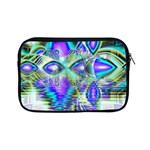 Abstract Peacock Celebration, Golden Violet Teal Apple iPad Mini Zippered Sleeve Front