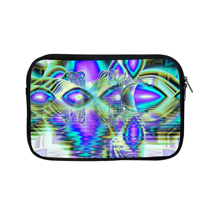 Abstract Peacock Celebration, Golden Violet Teal Apple iPad Mini Zippered Sleeve