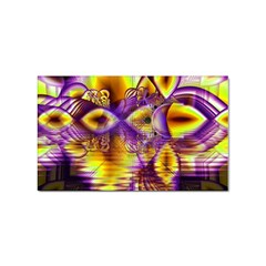 Golden Violet Crystal Palace, Abstract Cosmic Explosion Sticker (rectangle) by DianeClancy