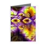 Golden Violet Crystal Palace, Abstract Cosmic Explosion Mini Greeting Card (8 Pack) Right