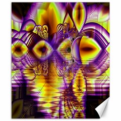 Golden Violet Crystal Palace, Abstract Cosmic Explosion Canvas 8  X 10  (unframed) by DianeClancy