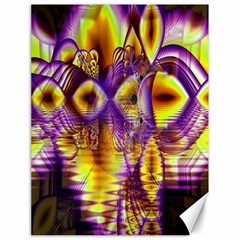 Golden Violet Crystal Palace, Abstract Cosmic Explosion Canvas 18  X 24  (unframed) by DianeClancy