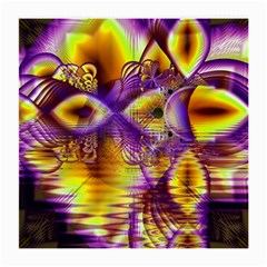 Golden Violet Crystal Palace, Abstract Cosmic Explosion Glasses Cloth (medium) by DianeClancy