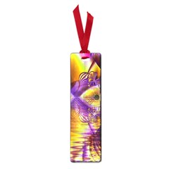 Golden Violet Crystal Palace, Abstract Cosmic Explosion Small Bookmark by DianeClancy