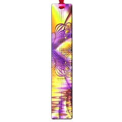 Golden Violet Crystal Palace, Abstract Cosmic Explosion Large Bookmark by DianeClancy