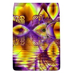 Golden Violet Crystal Palace, Abstract Cosmic Explosion Removable Flap Cover (large) by DianeClancy