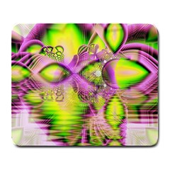 Raspberry Lime Mystical Magical Lake, Abstract  Large Mouse Pad (rectangle) by DianeClancy