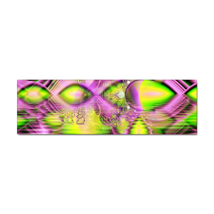 Raspberry Lime Mystical Magical Lake, Abstract  Bumper Sticker