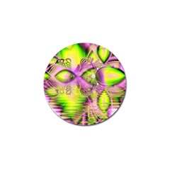 Raspberry Lime Mystical Magical Lake, Abstract  Golf Ball Marker by DianeClancy