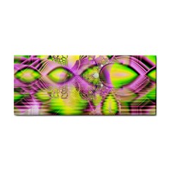 Raspberry Lime Mystical Magical Lake, Abstract  Hand Towel by DianeClancy