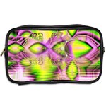 Raspberry Lime Mystical Magical Lake, Abstract  Travel Toiletry Bag (Two Sides) Back