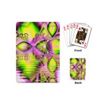 Raspberry Lime Mystical Magical Lake, Abstract  Playing Cards (Mini) Back