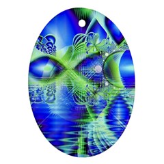 Irish Dream Under Abstract Cobalt Blue Skies Oval Ornament by DianeClancy