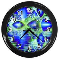 Irish Dream Under Abstract Cobalt Blue Skies Wall Clock (black) by DianeClancy