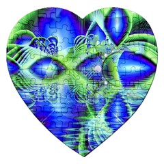 Irish Dream Under Abstract Cobalt Blue Skies Jigsaw Puzzle (heart) by DianeClancy