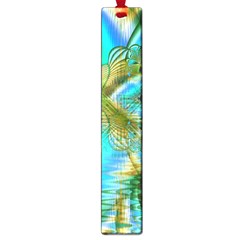 Crystal Gold Peacock, Abstract Mystical Lake Large Bookmark by DianeClancy