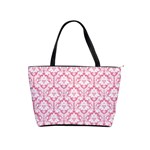 soft Pink Damask Pattern Classic Shoulder Handbag Front