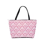 soft Pink Damask Pattern Classic Shoulder Handbag Back