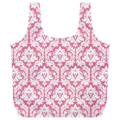 Soft Pink Damask Pattern Full Print Recycle Bag (xl) by Zandiepants