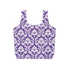 Royal Purple Damask Pattern Full Print Recycle Bag (s) by Zandiepants