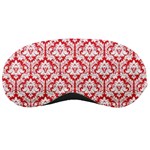 Poppy Red Damask Pattern Sleeping Mask Front