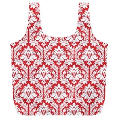 Poppy Red Damask Pattern Full Print Recycle Bag (xl) by Zandiepants