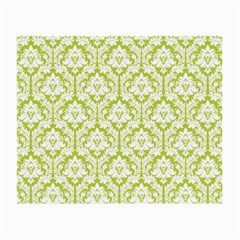 White On Spring Green Damask Glasses Cloth (small) by Zandiepants