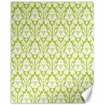 White On Spring Green Damask Canvas 11  x 14  (Unframed) 10.95 x13.48  Canvas - 1