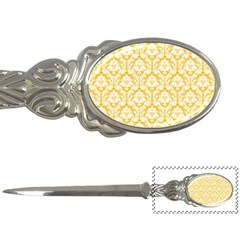 White On Sunny Yellow Damask Letter Opener