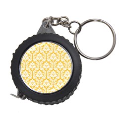 White On Sunny Yellow Damask Measuring Tape by Zandiepants