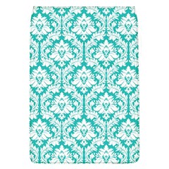 White On Turquoise Damask Removable Flap Cover (large) by Zandiepants