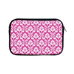 White On Hot Pink Damask Apple Ipad Mini Zippered Sleeve by Zandiepants