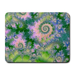 Rose Apple Green Dreams, Abstract Water Garden Small Mouse Pad (rectangle) by DianeClancy