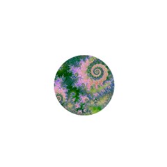 Rose Apple Green Dreams, Abstract Water Garden 1  Mini Button Magnet by DianeClancy