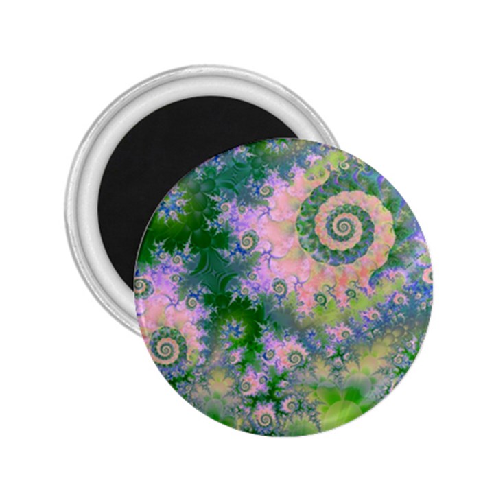 Rose Apple Green Dreams, Abstract Water Garden 2.25  Button Magnet