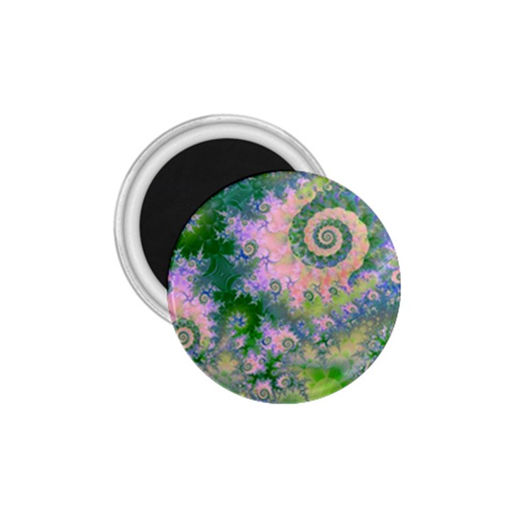 Rose Apple Green Dreams, Abstract Water Garden 1.75  Button Magnet