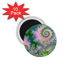 Rose Apple Green Dreams, Abstract Water Garden 1 75  Button Magnet (10 Pack) by DianeClancy