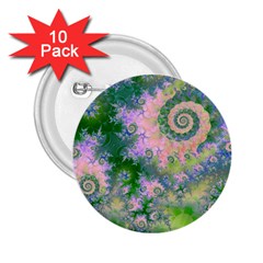 Rose Apple Green Dreams, Abstract Water Garden 2 25  Button (10 Pack) by DianeClancy