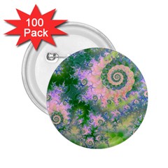 Rose Apple Green Dreams, Abstract Water Garden 2 25  Button (100 Pack) by DianeClancy