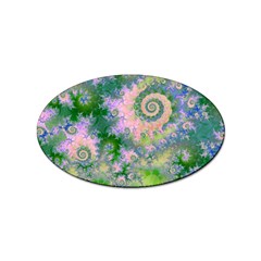 Rose Apple Green Dreams, Abstract Water Garden Sticker 10 Pack (oval) by DianeClancy