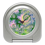 Rose Apple Green Dreams, Abstract Water Garden Desk Alarm Clock Front