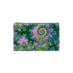 Rose Apple Green Dreams, Abstract Water Garden Cosmetic Bag (small) by DianeClancy