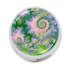 Rose Apple Green Dreams, Abstract Water Garden 4-port Usb Hub (one Side) by DianeClancy