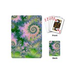 Rose Apple Green Dreams, Abstract Water Garden Playing Cards (Mini) Back