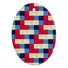 Hearts Oval Ornament by Siebenhuehner