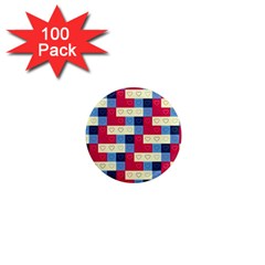 Hearts 1  Mini Button Magnet (100 Pack) by Siebenhuehner