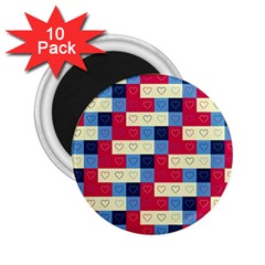 Hearts 2 25  Button Magnet (10 Pack) by Siebenhuehner